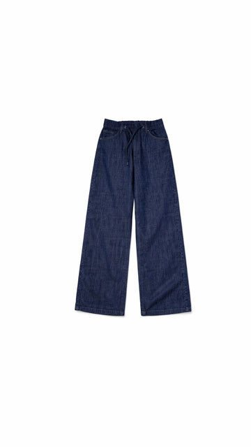 Drawstring Wide-Leg Denim 32