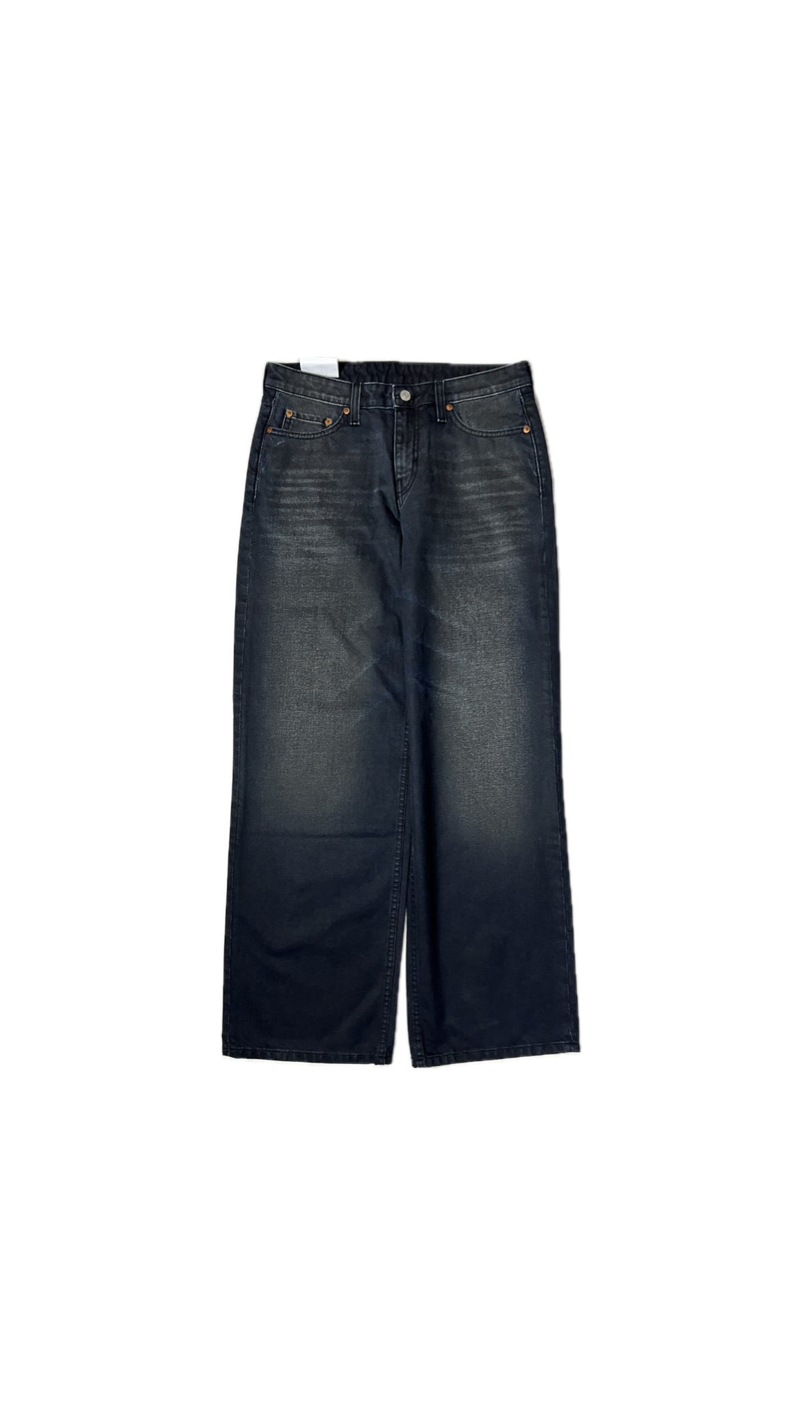 Faded wide leg jeans