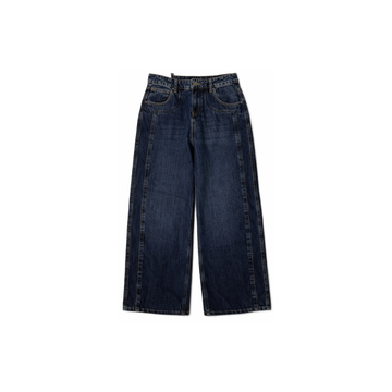 Front Panel Wide-Leg Jeans 30