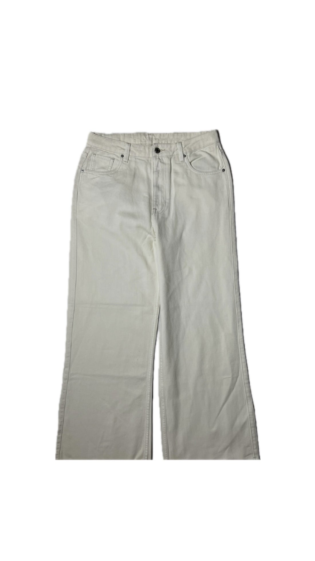 Wide leg white pants