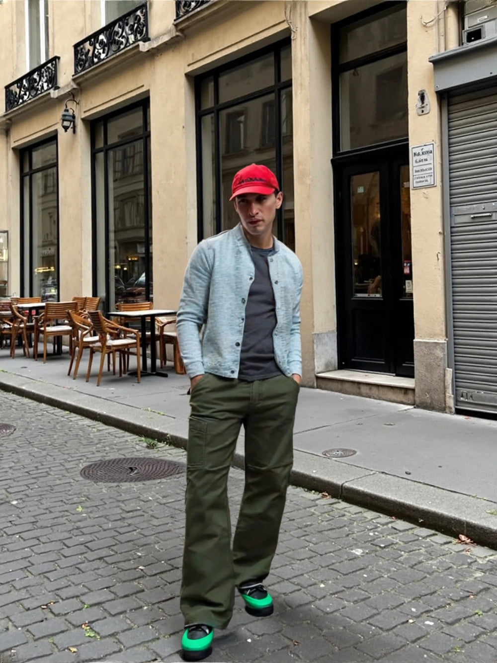 Army Green Cotton Pants