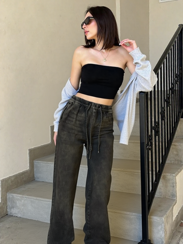 Denim Draw String Pant