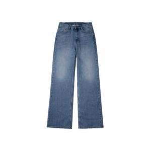 Genzee Faded-Blue Wide Leg Jeans